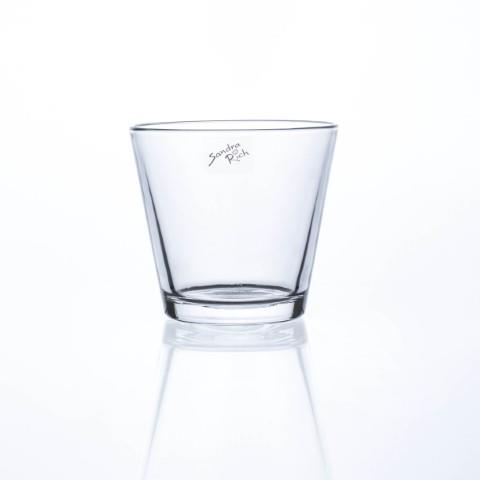 Glas konisch H 13 D 14 cm
