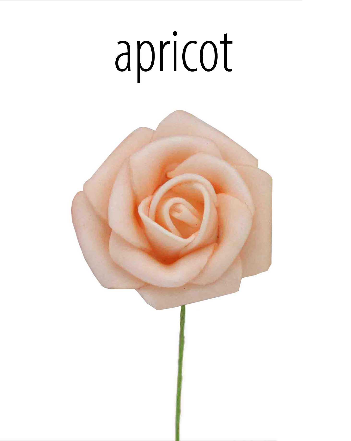 Foam-Rose apricot D7,5cm