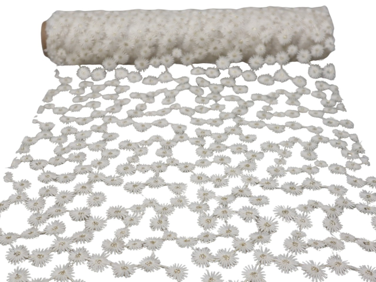 Tischband Daisy 30 cm 2,5 Meter creme 102