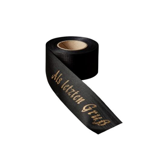 Spruchband 50mm 252-50-31 schwarz Als letzten Gruß NETTO