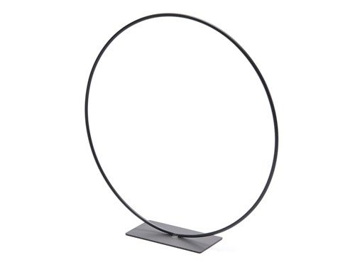 Metallring auf Fuß schwarz 30cm