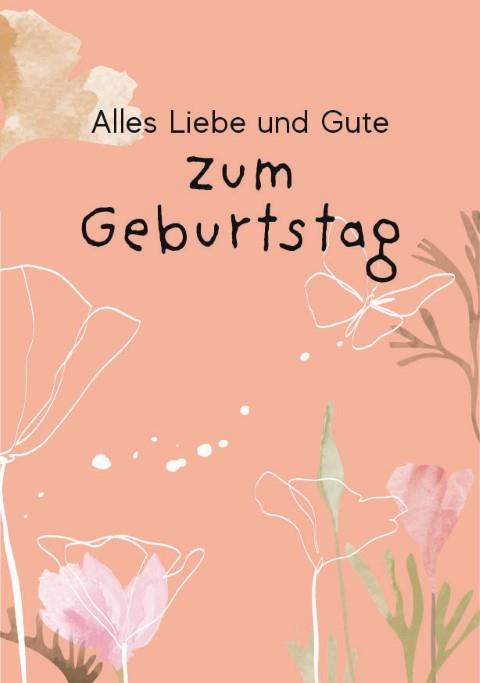 Minikarten Spring Zum Geburtstag 7,5x5 cm