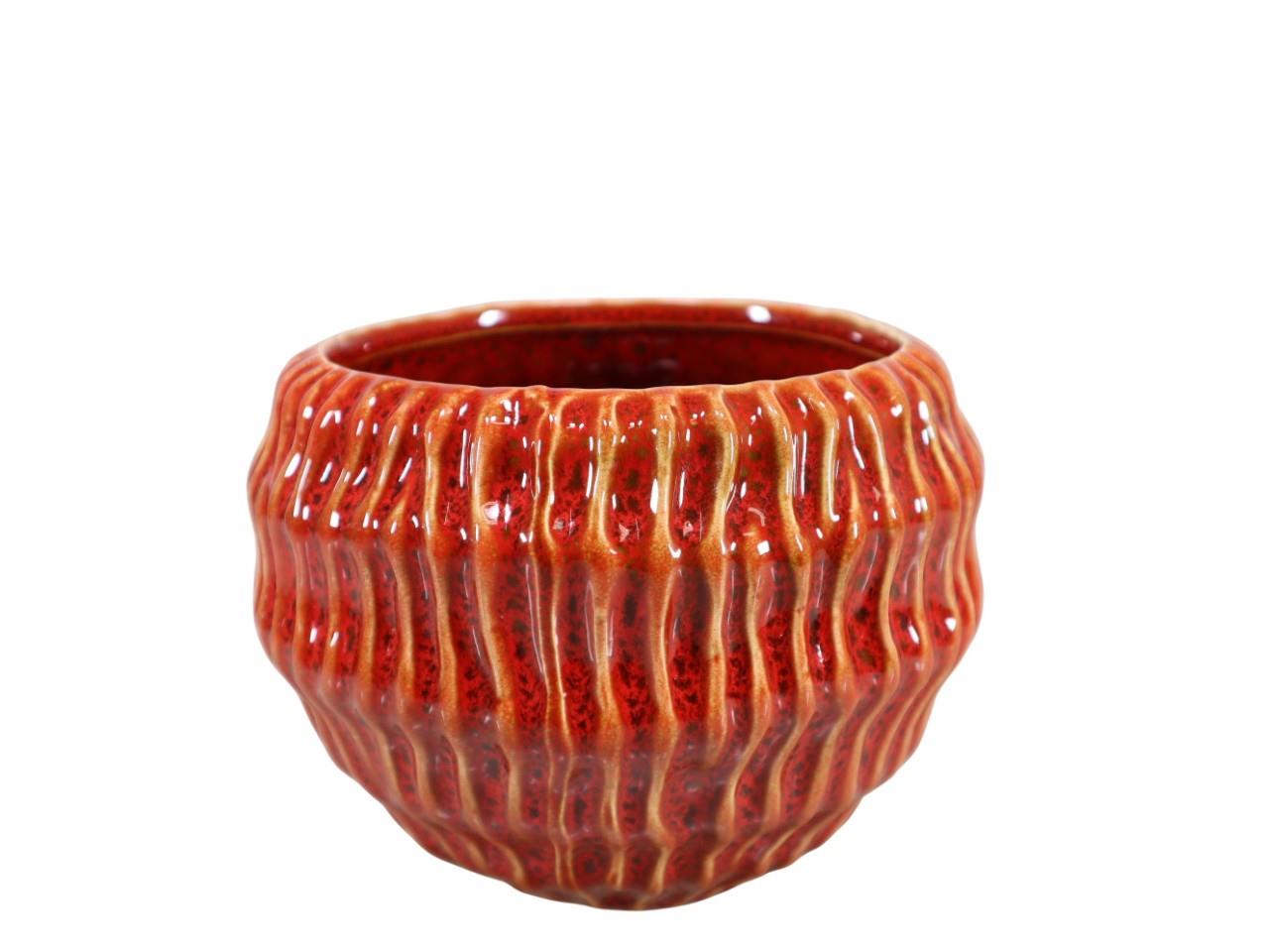 Übertopf Keramik orange D17cm