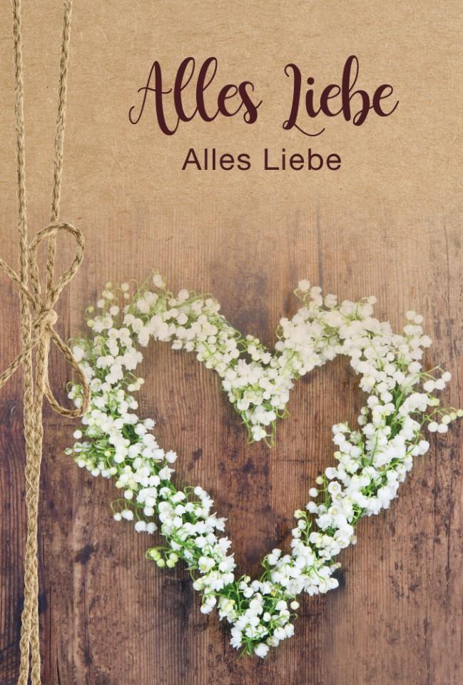 Glückwunschkarten Alles Liebe 11,5x17 cm