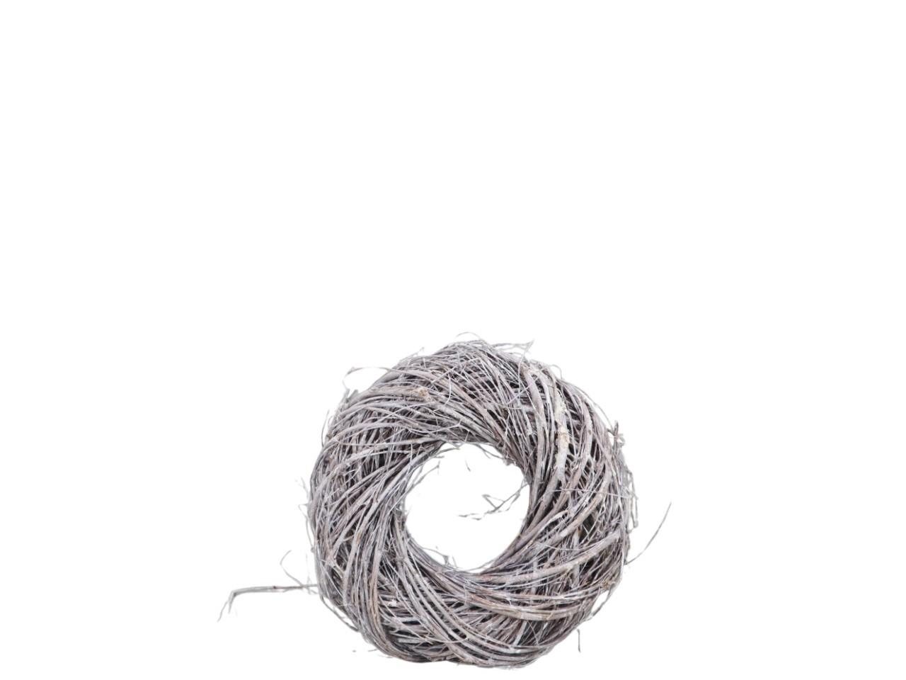 Kranz Ulmenholz weiß D25xH8cm