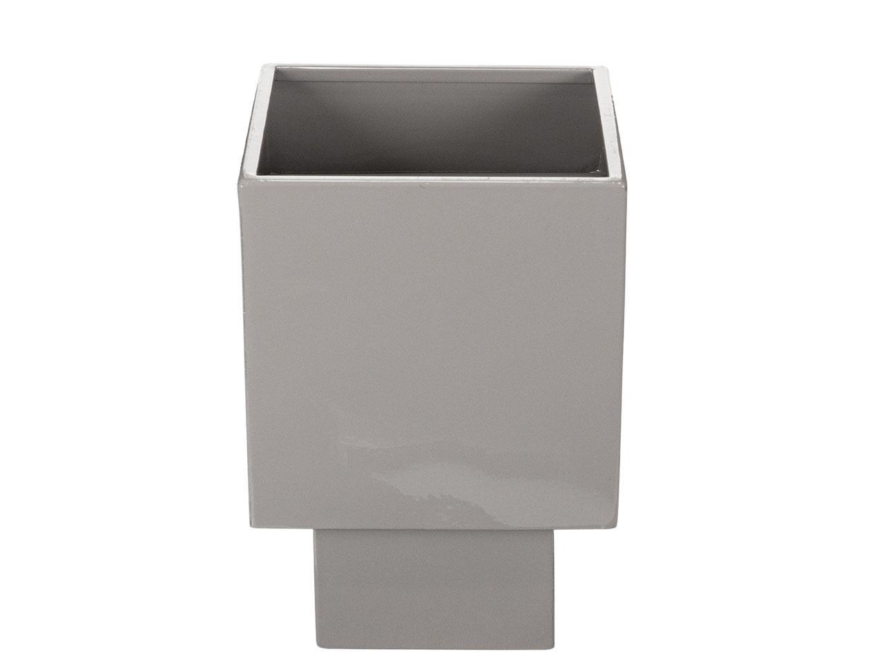 Podest Metall auf Fuß grau D15cm x H22cm
