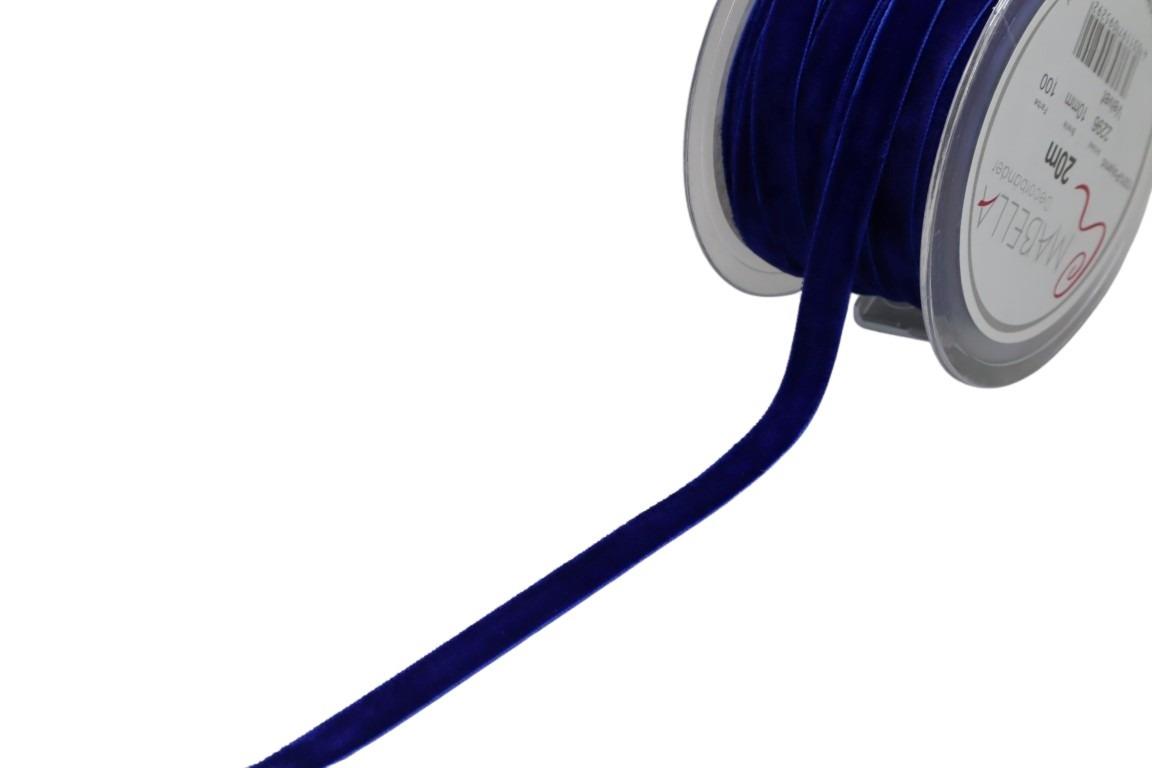 Band Velvet 10 mm 20 Meter königsblau 100