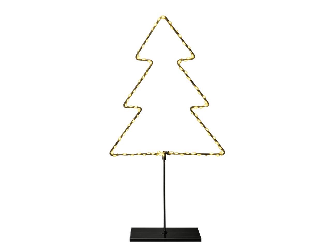 Tannenbaum mit Sockel 90LED warmweiß Metall schwarz H61cm