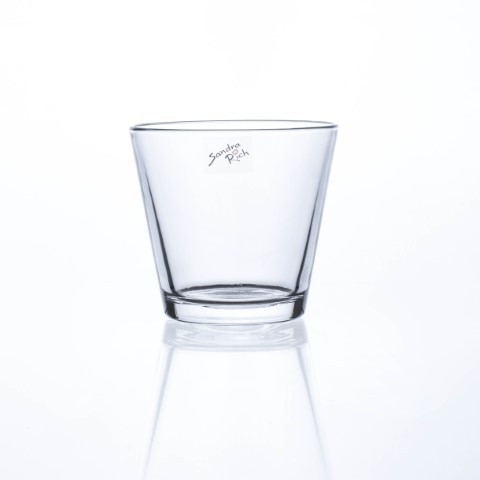 Glas konisch H 9 D 10 cm