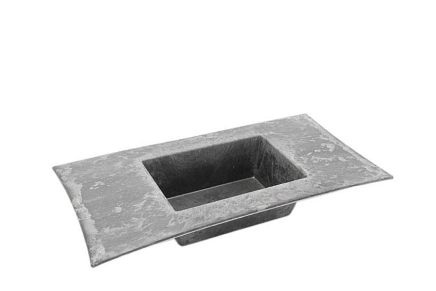 Steckgefäß KARA anthrazit-natur Plastik L30x15cm