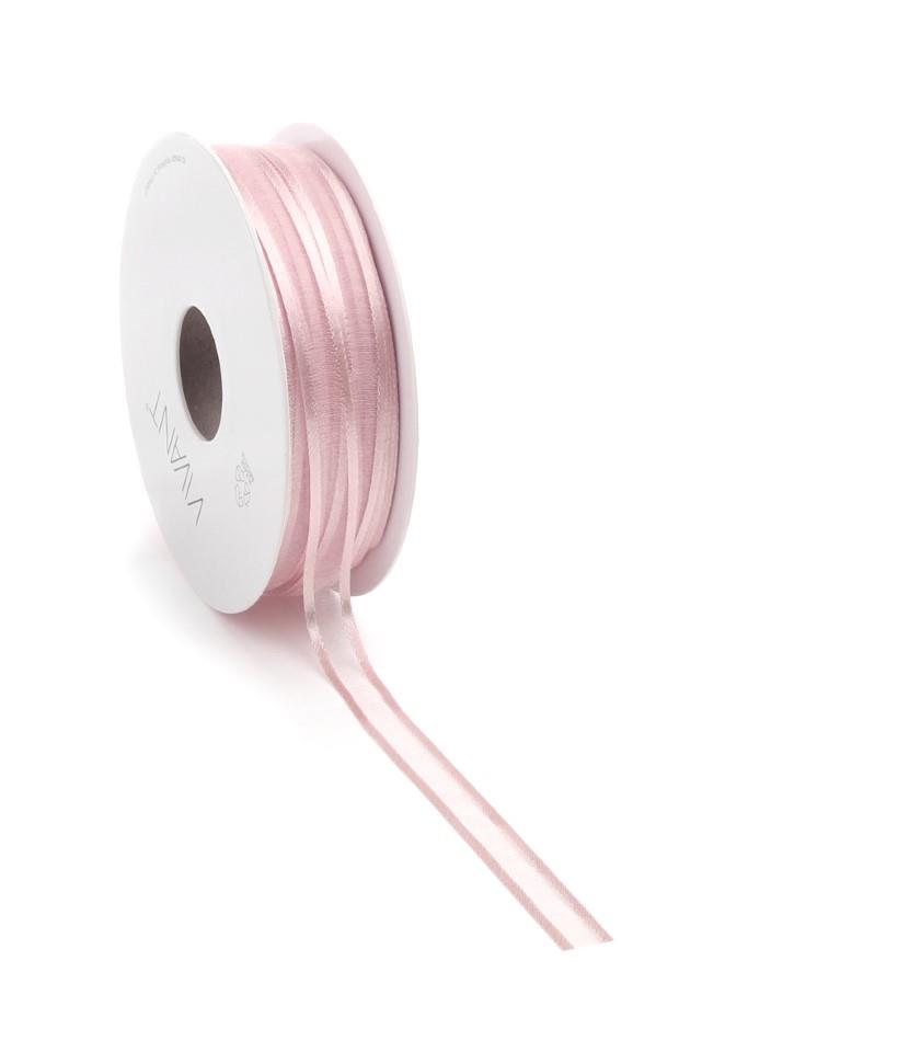 Band Prego Organza/Satinrand 10 mm 50 Meter altrosa Farbe 16