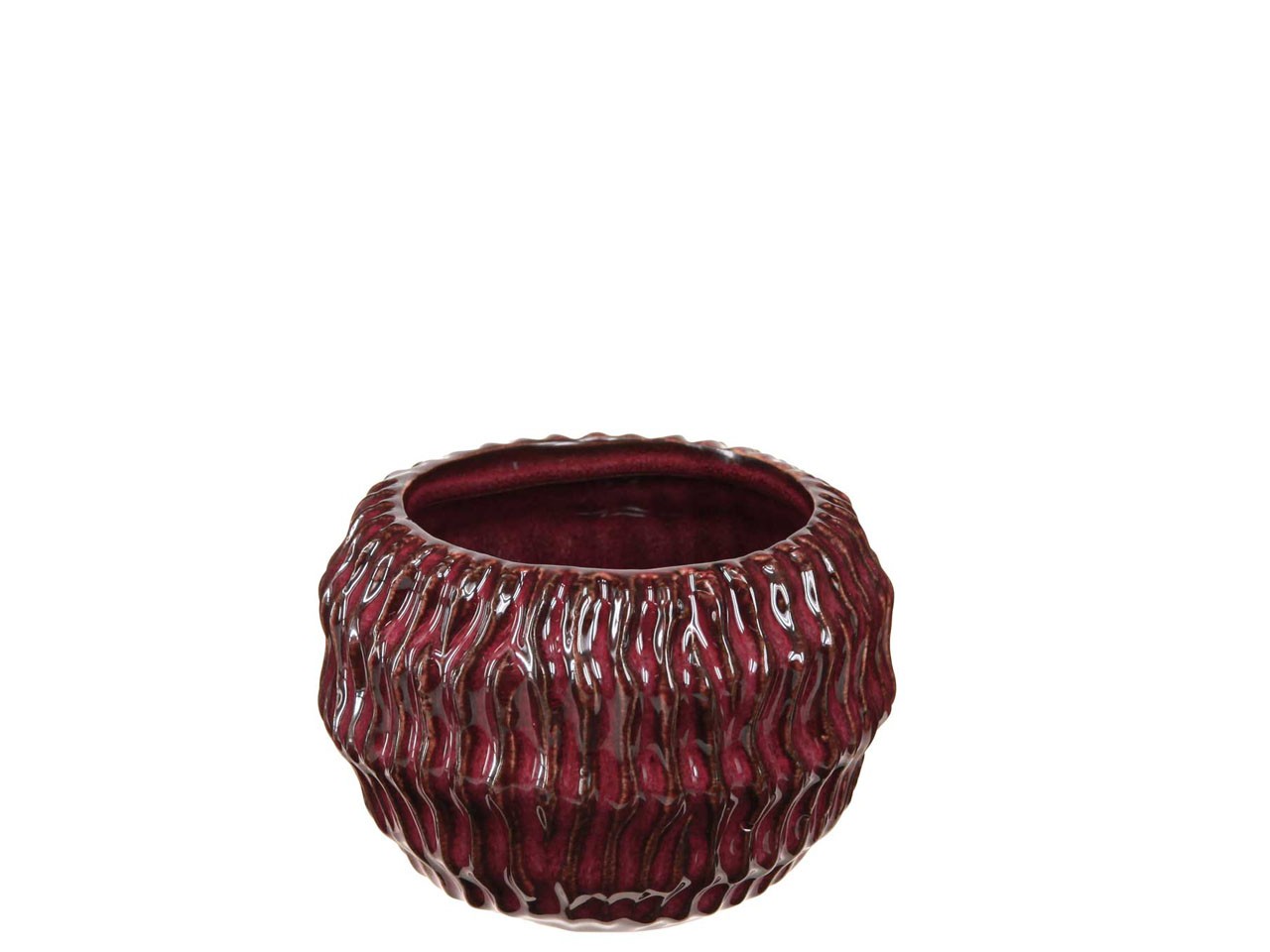 Übertopf Keramik bordeaux D14,5cm