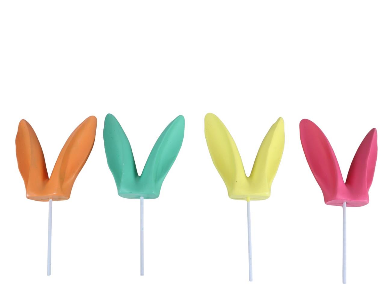 Stecker Hasenohren Zement farbmix D12cm + Pin