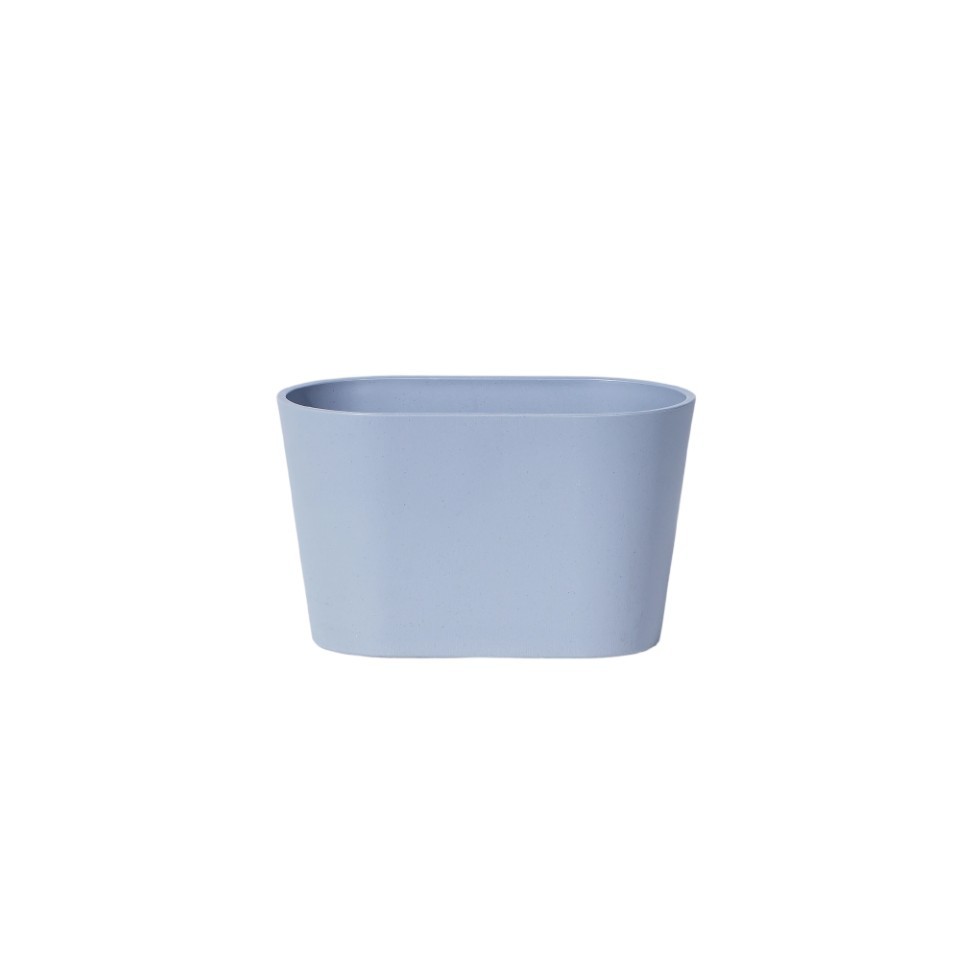 Schale oval glatte Oberfläche Kunststoff grau L18x9,7x10,5cm