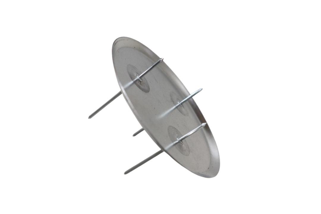 Kerzenhalter mit 3/3 Pins D10cm, silber