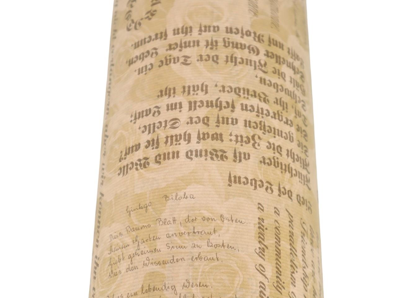 Blumenseide 50cm 6kg Schrift taupe Kraft-Natron NETTO