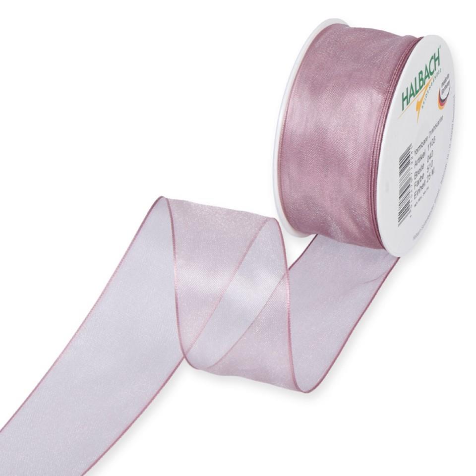 Organza m.Draht 40mm altrosa510