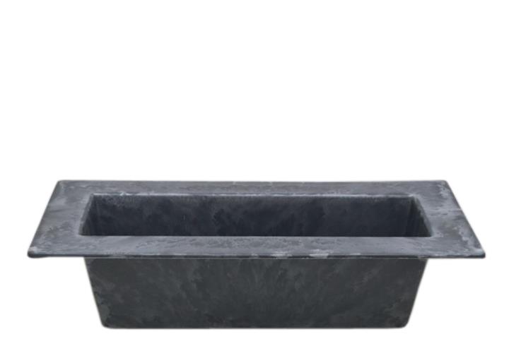 Schale rechteckig KARA anthrazit-natu Plastik L28xB13,5xH7cm