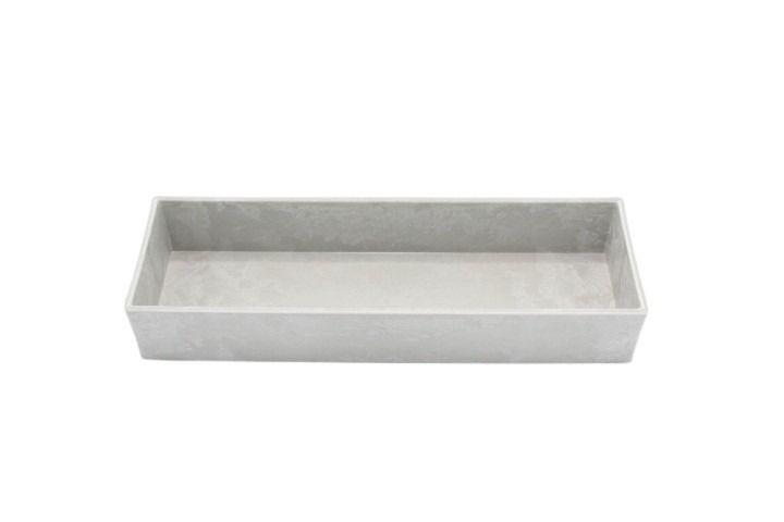 Tablett rechteck KARA hellgrau Plastik L32x10,5xH5cm