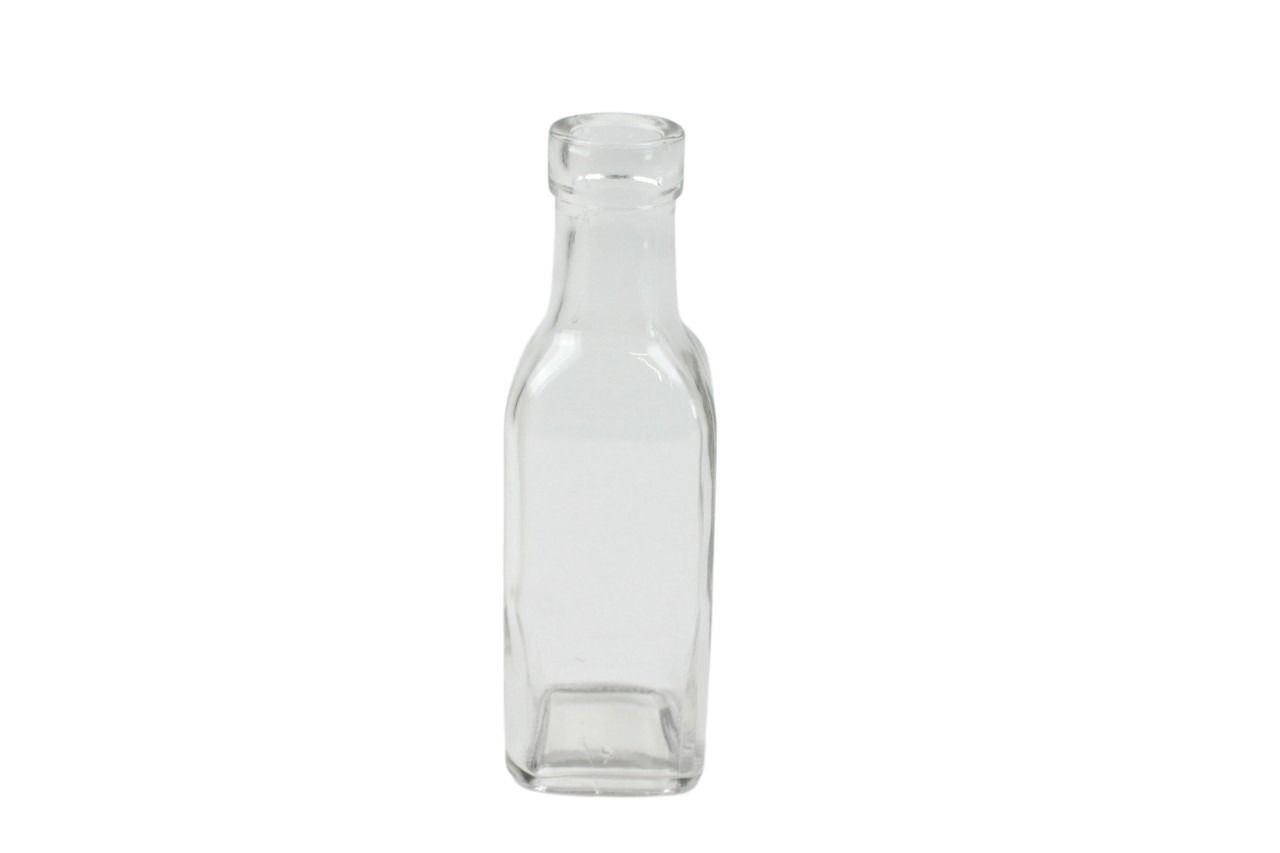 Glasflasche Herzig glasklar D 3/5,5 cm H 15,5 cm