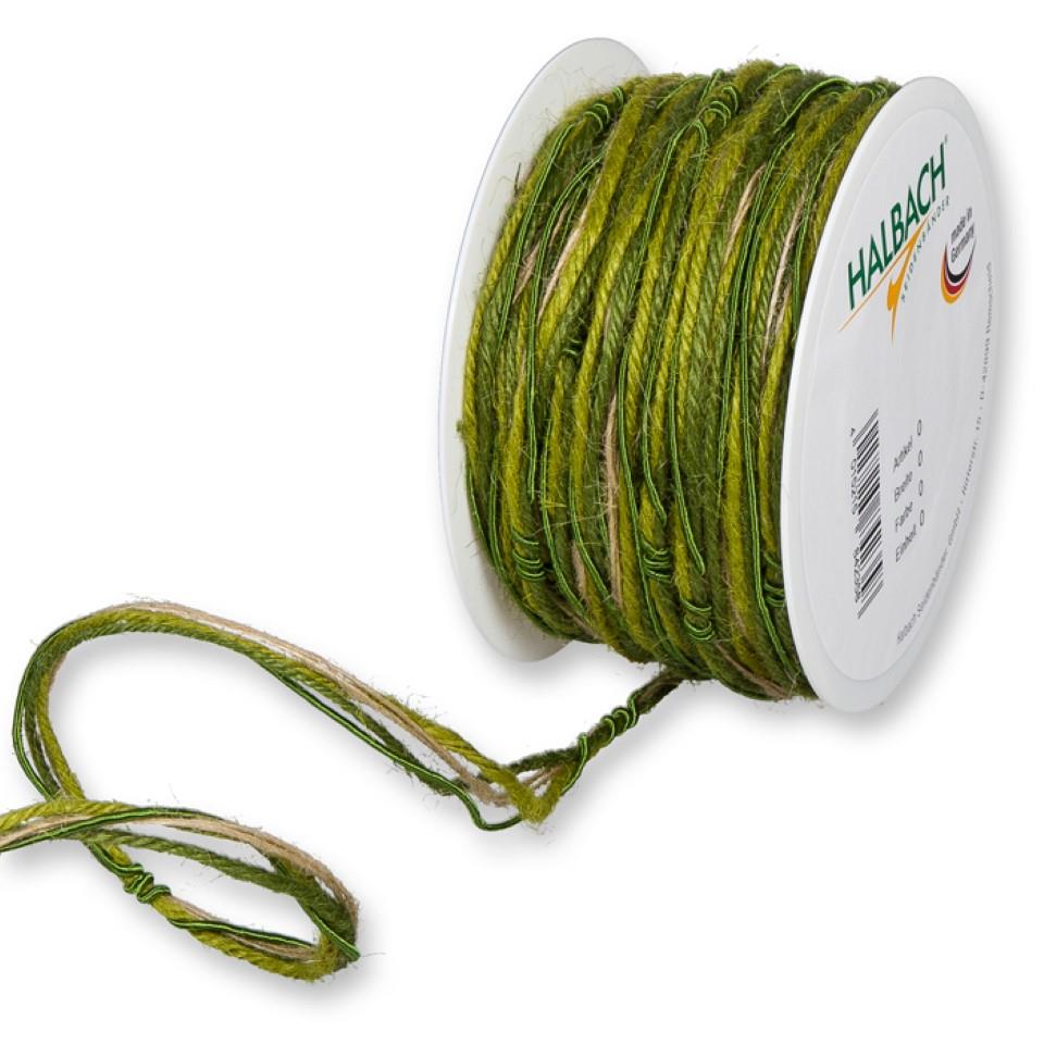 Kordel Materialmix 5 mm 18 Meter dunkelgrün 348