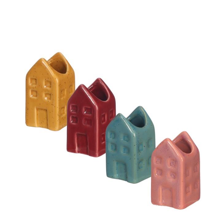 Blumenvase Häuser Amsterdam vintage D3x3cm Höhe 6cm