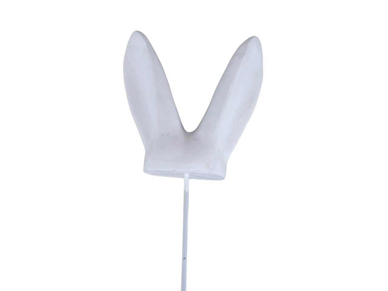 Stecker Hasenohren Zement weiß D17cm + Pin