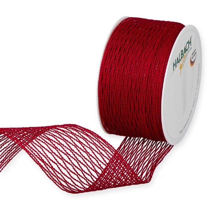 Stretch-Gitterband 50 mm 10 Meter rot 65