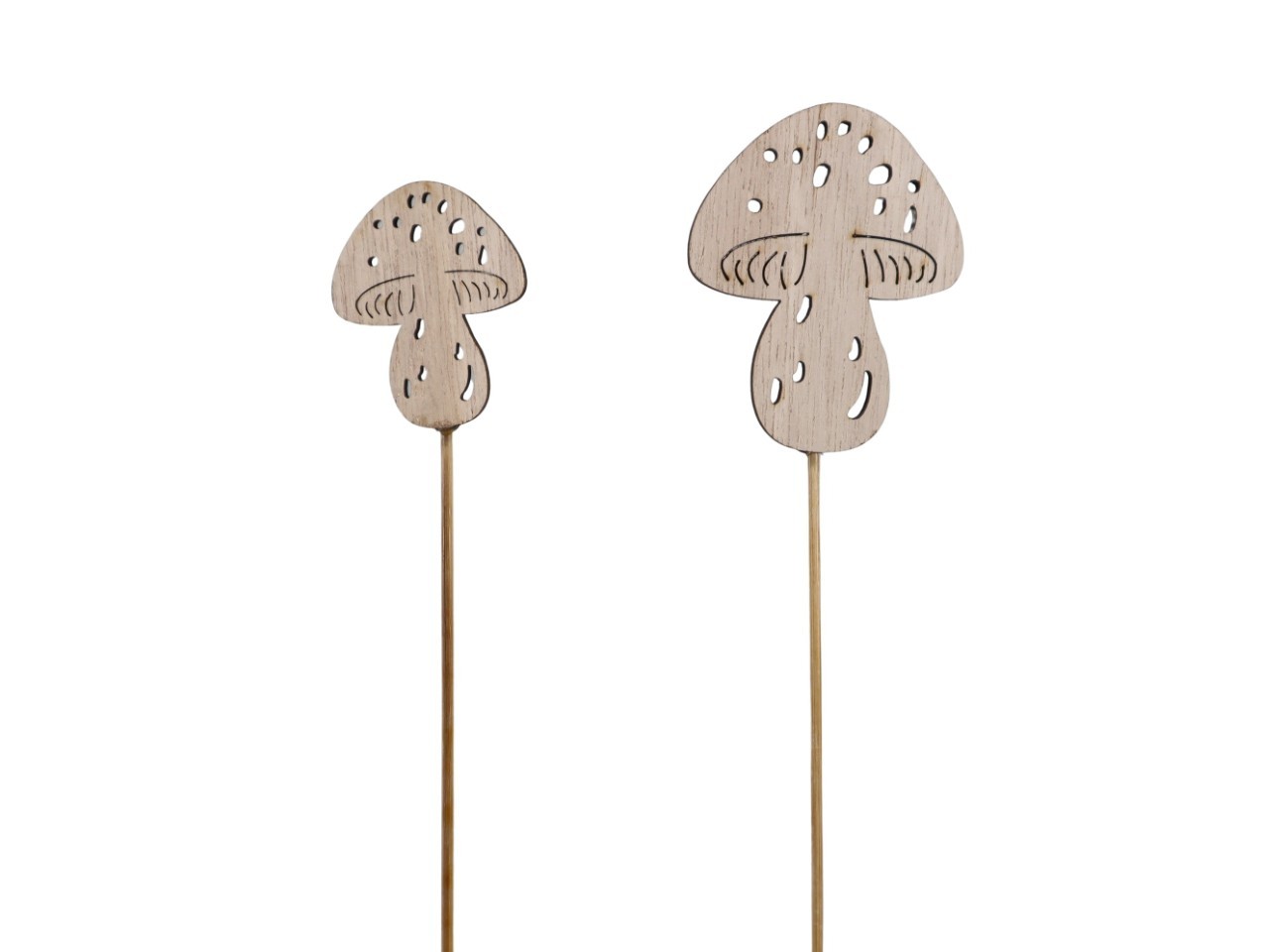 Stecker Pilz Holz natur D5+7cm  + Pin