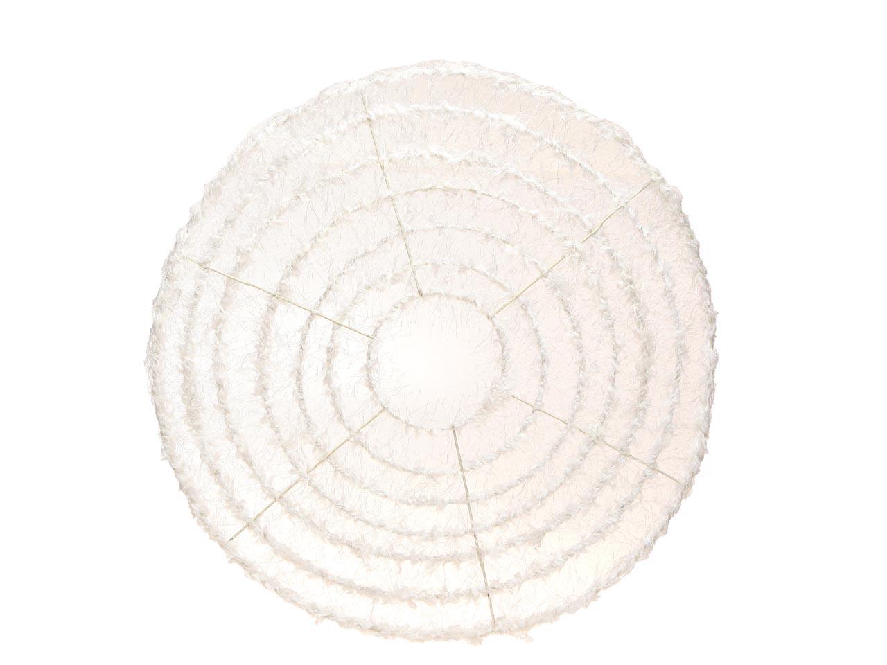 Scheibe Schneeweiß 7 Ringe Metall&Stoff weiß D50cm