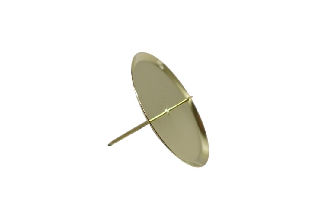 Kerzenhalter/Teller gold Metall 8cm