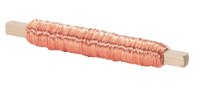 Kupferlackdraht / Holzstäbchen 100gr. kupfer NETTO