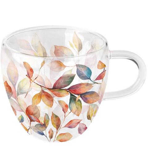 Glas doppelwandig 0,2 l Colourful Leaves