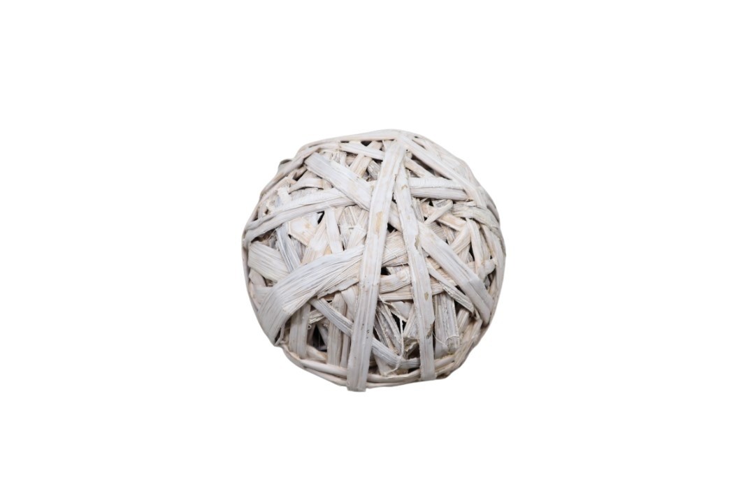 Bananenblatt Kugel whitewashed D15cm