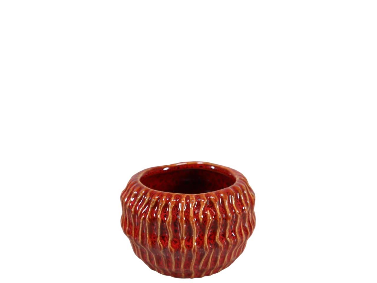 Übertopf Keramik orange D10,5cm