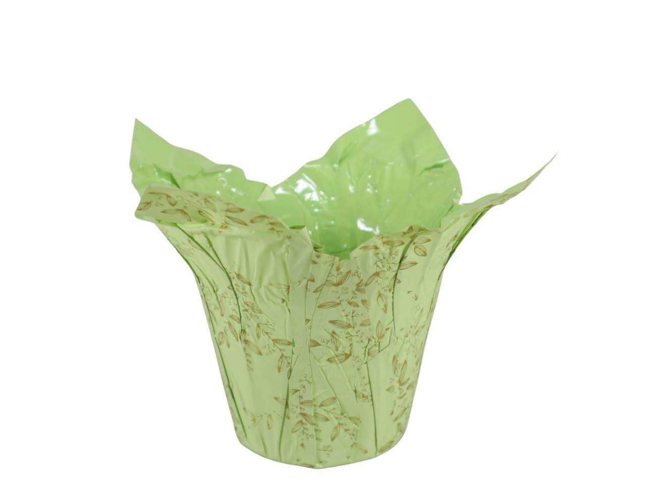 Deco Wraps Serena wasserfest grün D12,5xH10,5cm