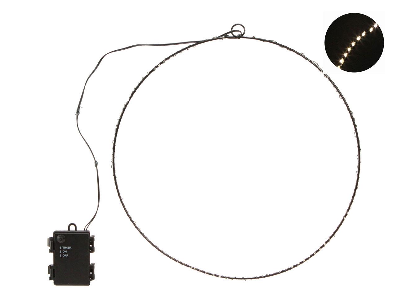 Ring hängend Metall schwarz inkl. LED Beleuchtung D45cm