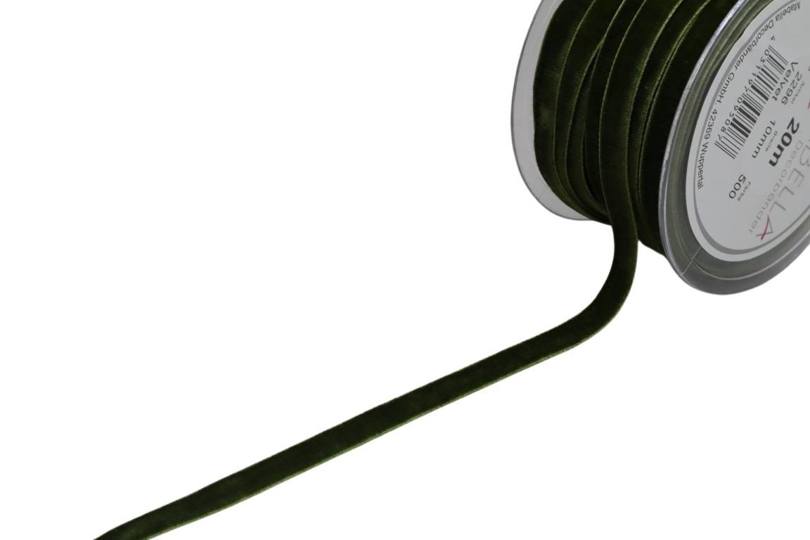 Band Velvet 10 mm 20 Meter dunkelgrün 500