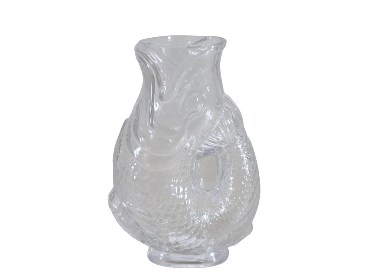 Vase Motiv Fisch Glas klar D15cm H24,5cm