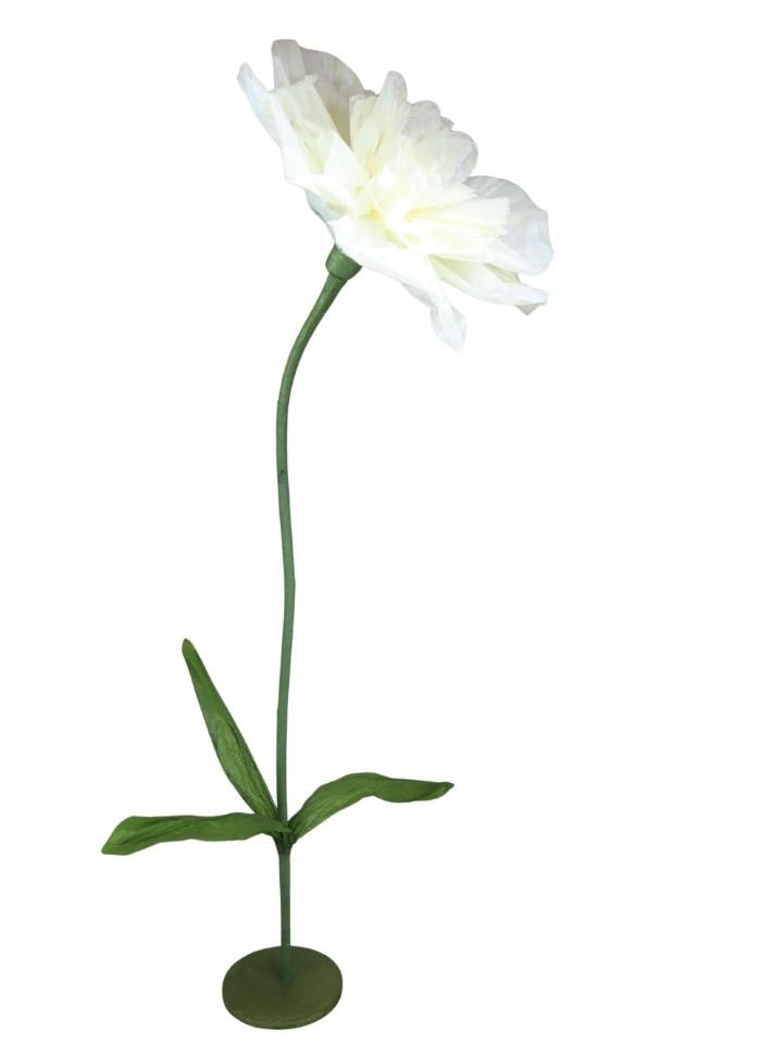 Dekoblume Papier creme D50xH150cm