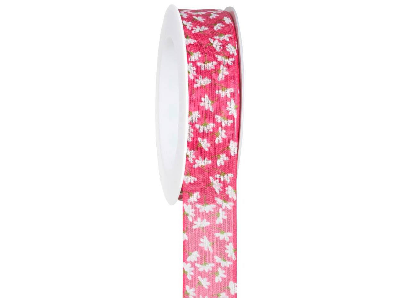 Band Margarita m. Draht 25 mm 18 Meter 241 pink