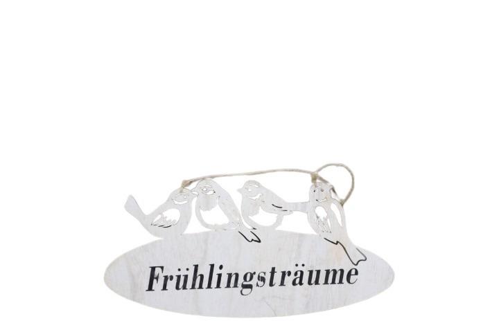 Hänger Frühlingsträume Holz natur 30x14,5cm