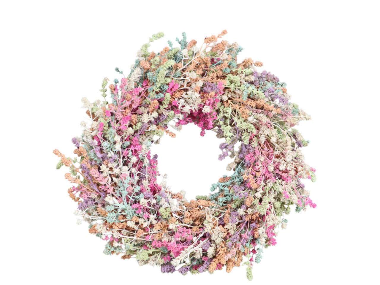 Kranz aus Leinenkraut bunt D35 cm