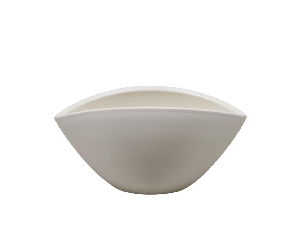 Keramiksteckschale oval creme matt L20cm