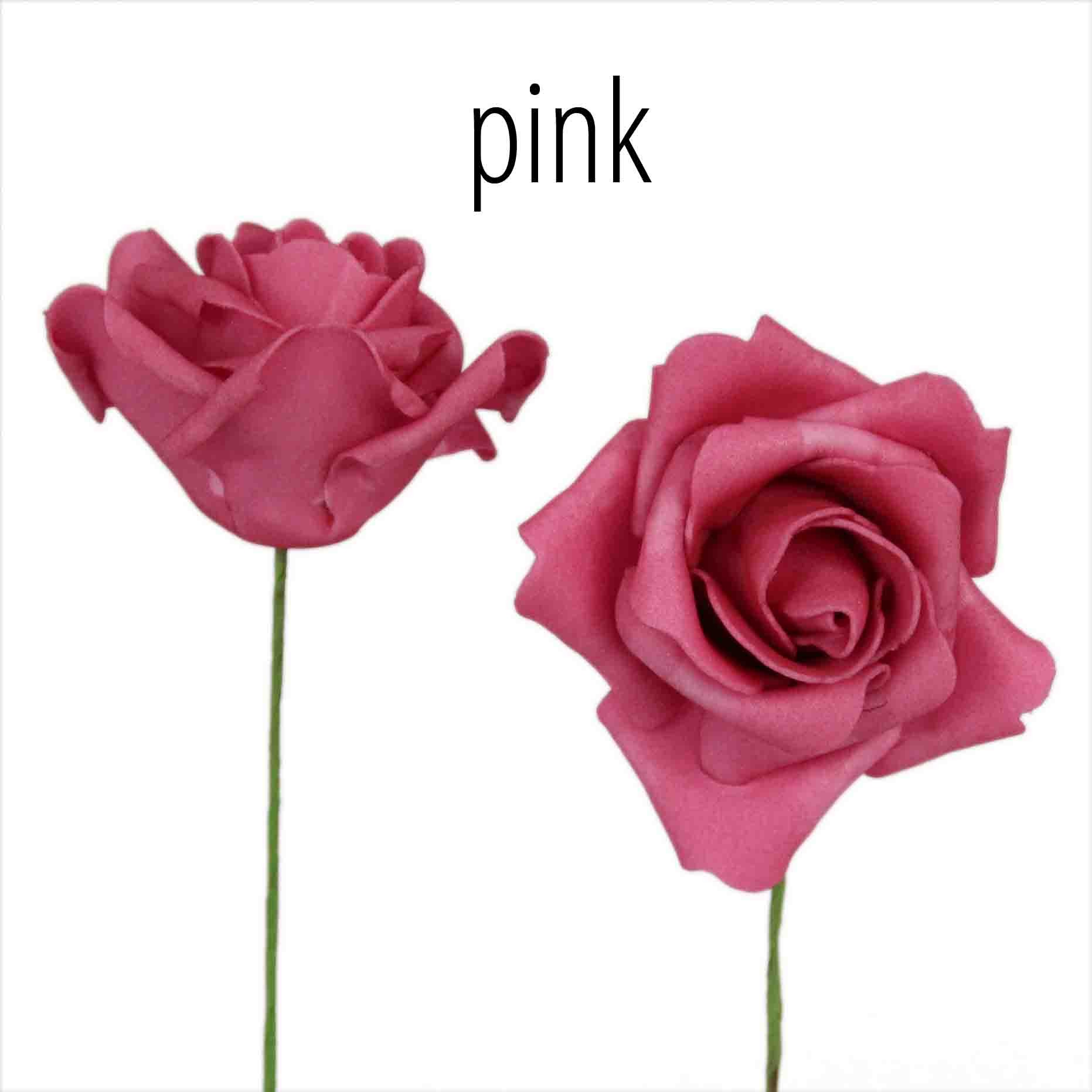 Foam-Rose pink D7,5cm
