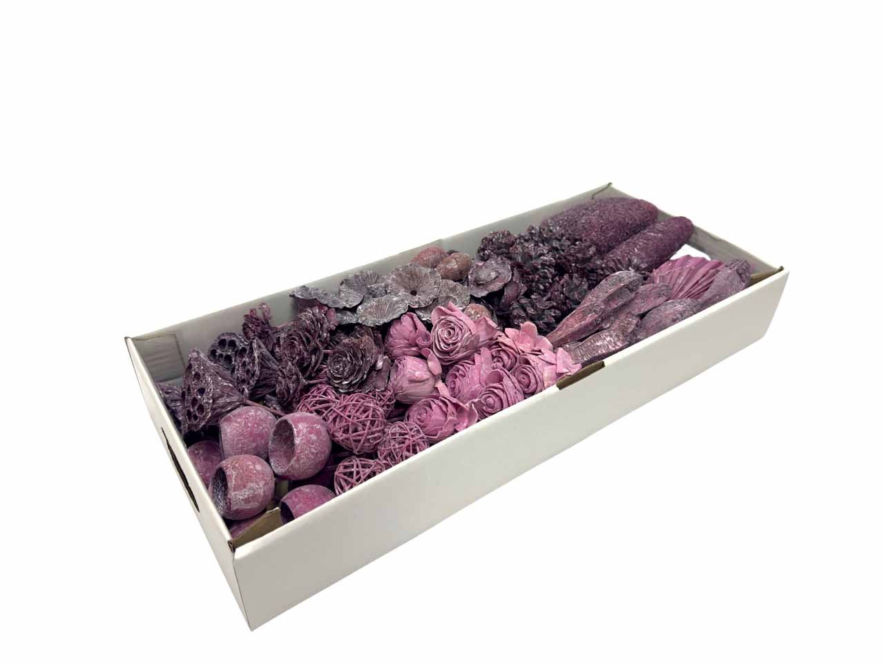 Exotensortiment indisch gestielt klein altrosa frosted