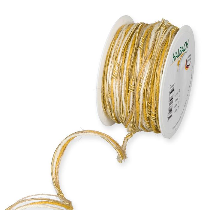 Kordel Materialmix 5 mm 18 Meter gelb 913