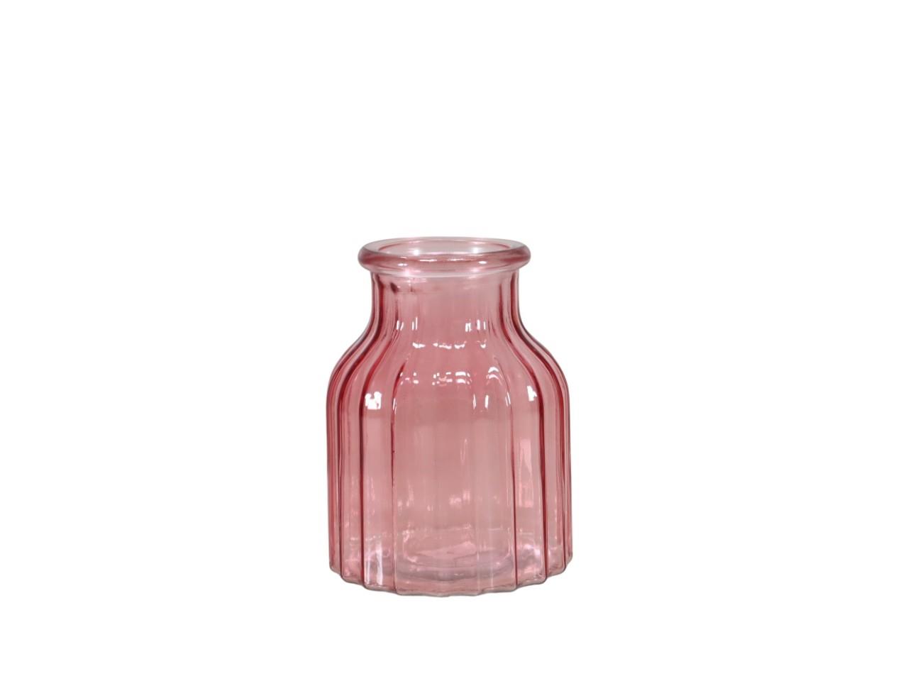 Glasvase rosa D11xH14,5cm