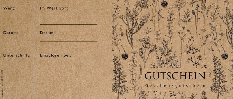 Gutscheine Cheque Gutschein 24,5x10,5 cm