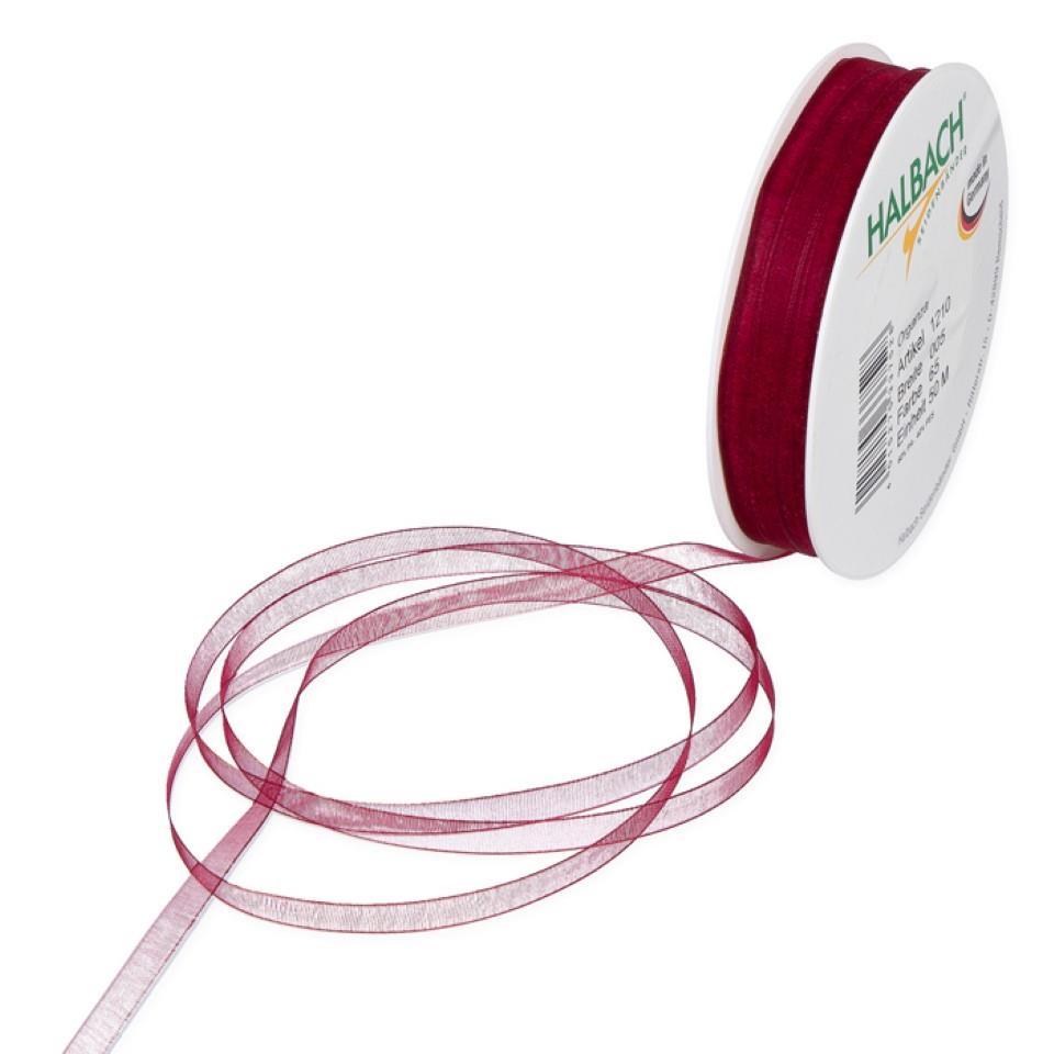 Organza 5mm o.Dr. bordeaux65